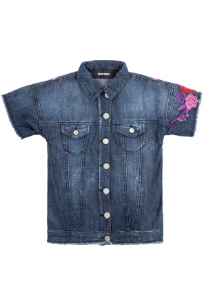 Floral-embroidered denim jacket, zdjęcie 1 Floral-embroidered denim jacket od Diesel